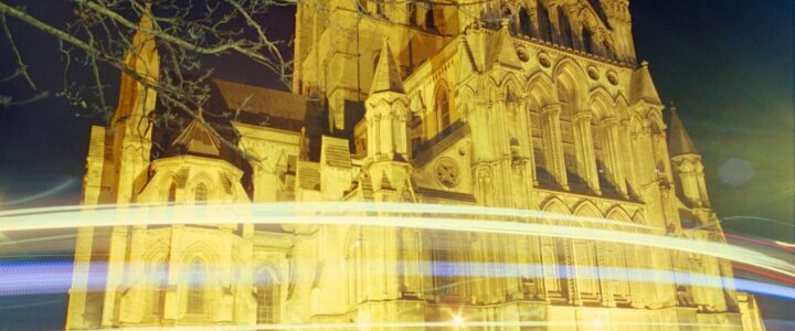 7 Simple Fixes to Make Your Website Feel Faster (Even If It’s Already Fast) Vibrant streaks of light from traffic in a modern city at night, symbolizing the speed and data flow of a fast website.